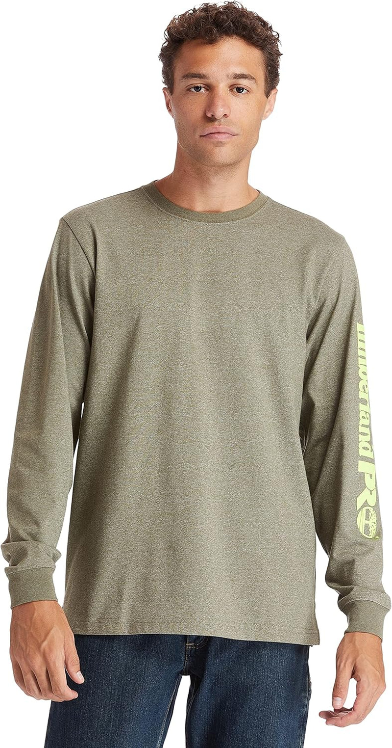 Men's Tall Base Plate Blended Long Sleeve T-Shirt with Logo