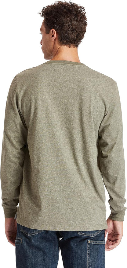 Men's Tall Base Plate Blended Long Sleeve T-Shirt with Logo